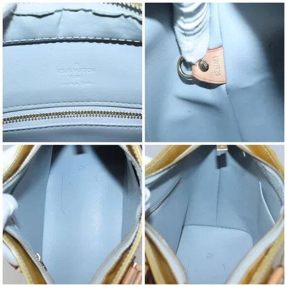 LOUIS VUITTON Monogram Vernis Houston Hand Bag Gris M91053 LV Auth ep9001 - Picture 15 of 16